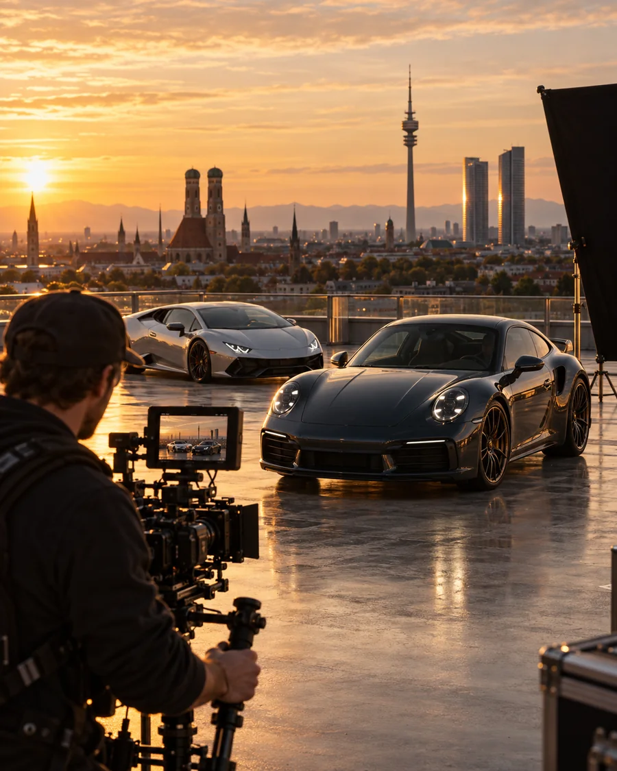 Automotive-Dreh von High End Entertainment in München